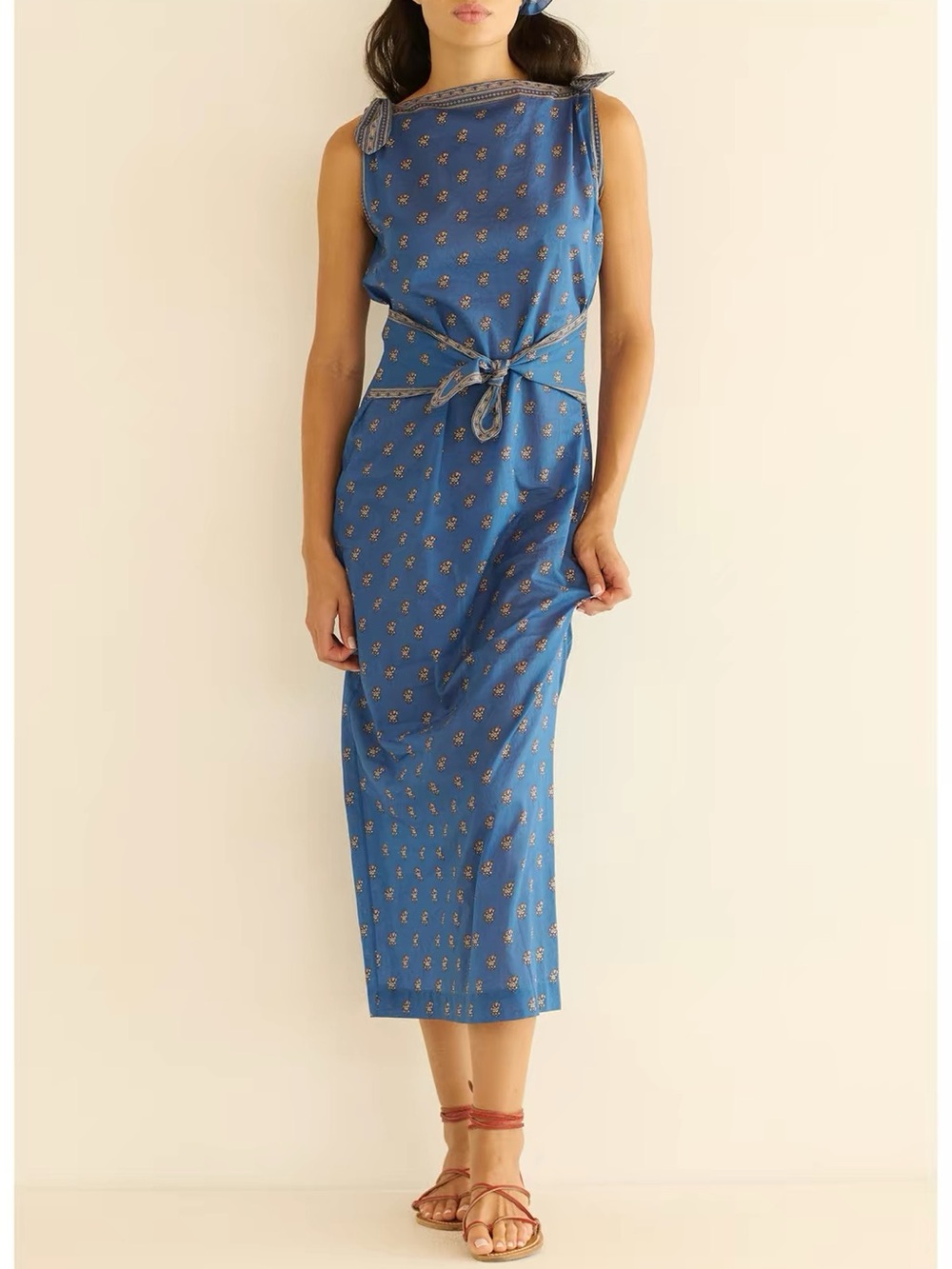 Doen Amorette Midi Dress Eartha Paisley, XXS S L